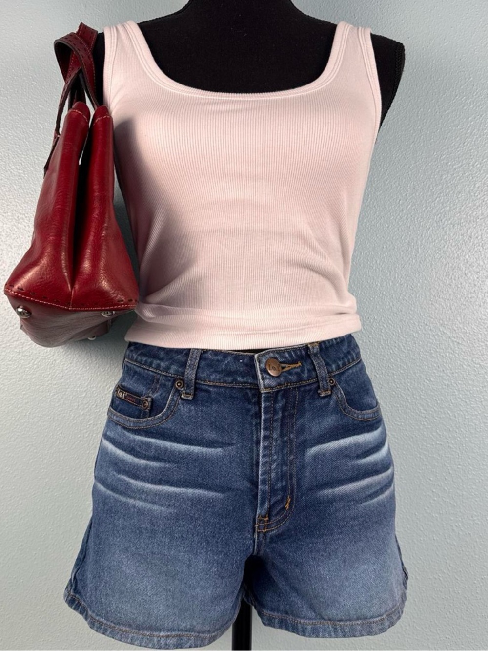 Y2K Vintage l.e.i. Jeans Médium Wash Faded Denim Shorts Women’s Size XS